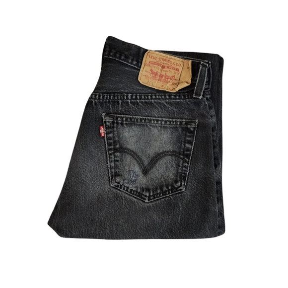 Vintage x 2000s “made in Mexico” 501 Levis Red Tab Black Jean - Picture 3 of 13